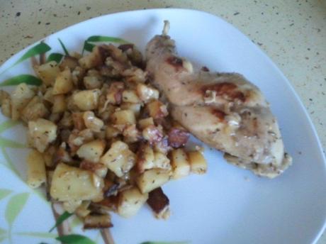 Lapin sauté au thym et ses pommes de terre