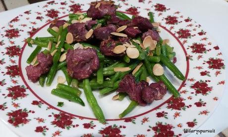 Salade de haricots verts aux gésiers confits / Green beans and gizzards salad