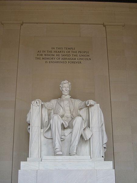 La statue d'Abraham Lincoln Memorial