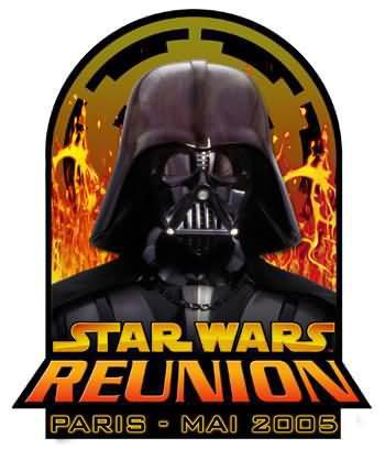 Logo de la première convention officielle Star Wars Reunion, qui a eu lieu à Paris en 2005. Logo © Lucasfilm Ltd/ archives Patrice Girod