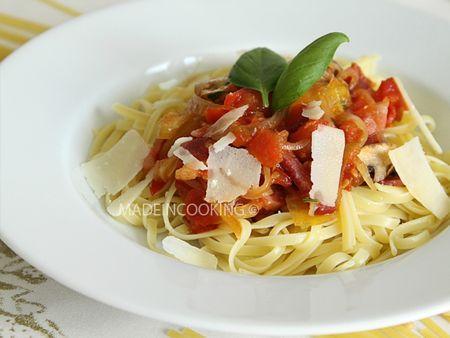 Compotée de tomates aux lardons et aux champignons CompotéeTomatLardChampBLOG17