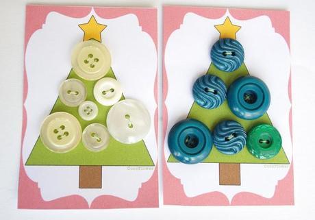 #sapin de #Noël #bouton #vert #blanc #vintage plastique www.CocoFlower.net