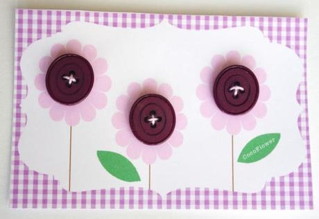 #fleurs #bouton #violet plastique www.CocoFlower.net
