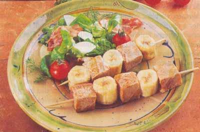 Brochettes de thon rouge à la banane
