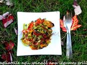 Tagliatelle Agli Spinaci Légumes Grillés Graines Citrouille