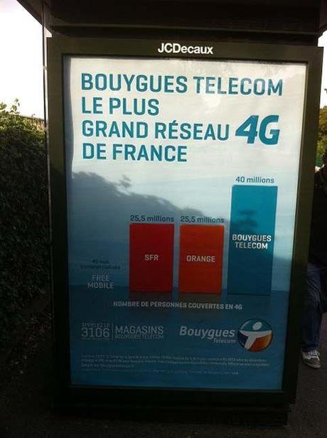 Bouygues Telecom condamné pour sa publicité comparative sur la 4G