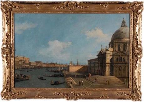 Canaletto : L'entrée du Grand Canal et la Basilique della Salute Collections royales de la Reine Elizabeth II