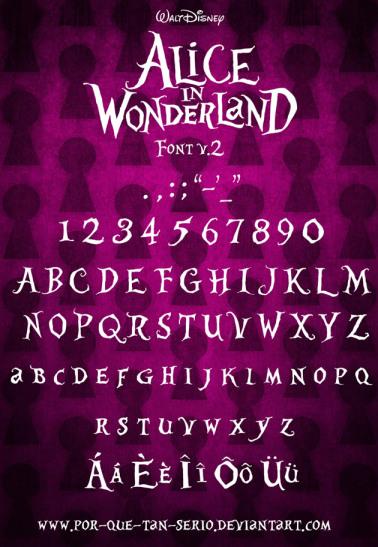 alice_in_wonderland font