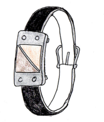 dessin d'un bracelet homme en argent