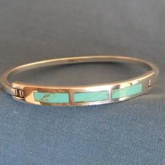 jonc argent avec 3 turquoises