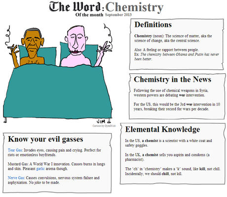 The Word of the Month (SEPTEMBER 2013) : Chemistry