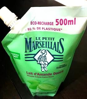 Test : Gel douche éco-recharge Le Petit Marseillais lait d'amande douce