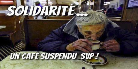 café suspendu solidaridé