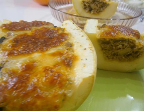 courgettes farçies viandes, champignons forestiers , quinoa et mozzarella OLYMPUS DIGITAL CAMERA