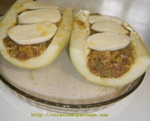 courgettes farçies viandes, champignons forestiers , quinoa et mozzarella OLYMPUS DIGITAL CAMERA