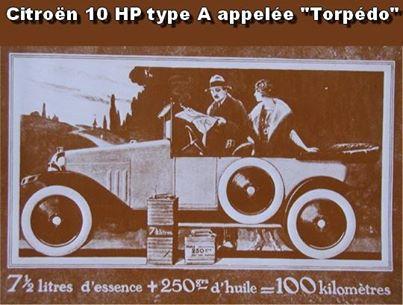 LA TORPEDO Citroën 10 HP type A appelée 
