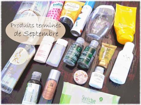Mes produits terminés de Septembre