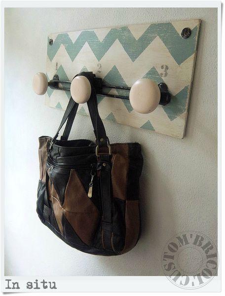 Porte manteaux chevrons vintage -In situ