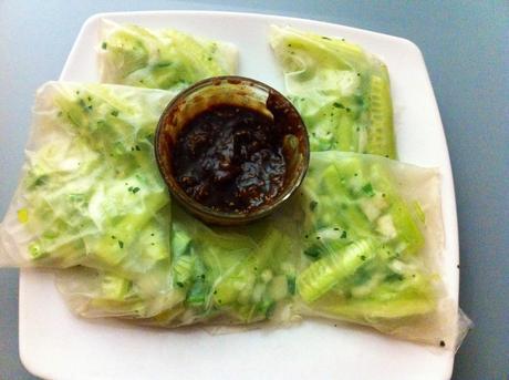 recette vétgétarienne roueaux de concombre