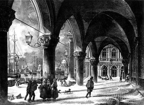 Molo con neve - Giuseppe Borsato 1846