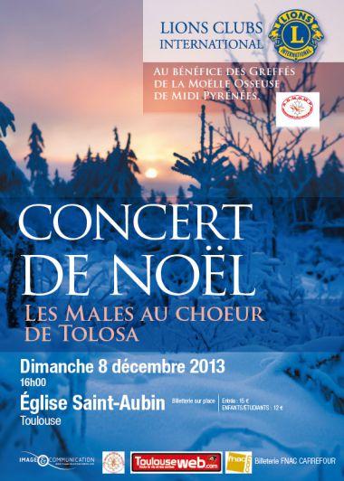 Concert de Noël à l'église Saint Aubin avec Les Mâles au Chœur de Tolosa : polyphonies occitanes