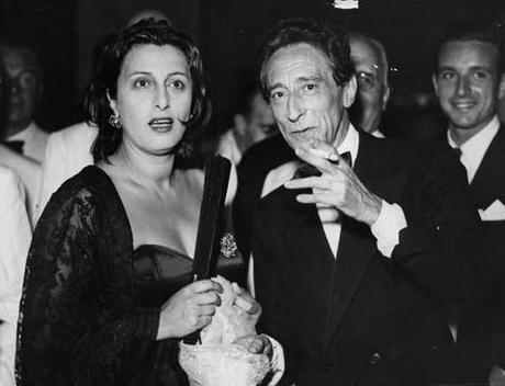 Anna Magnani et Jean Cocteau, au Festival du Cinéma de 1950
