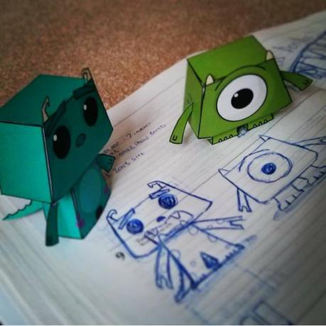 Blog_Paper_Toy_papertoys_Sully_Mike_Paper_Minions_pic Sully & Mike de Paper Minions (x 2)