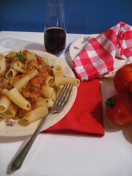 Rigatonis aux tomates confites comme au Bistro l'Aromate pour les mercredis avec Delverde