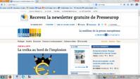 Impression écran du site presseurop.eu