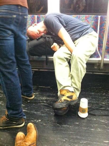 Men taking up too much space on train  |  Tumblr