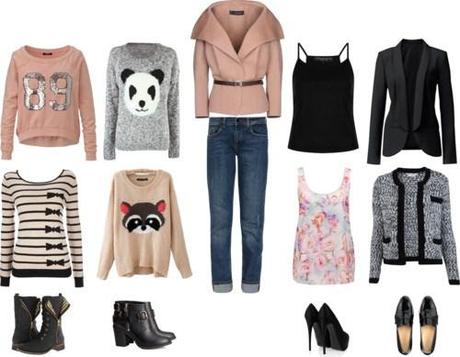 Rose & gris sur polyvore