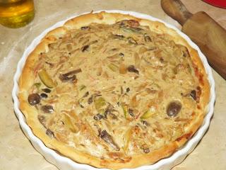 Quiche aux fruits de mer et à la courgette