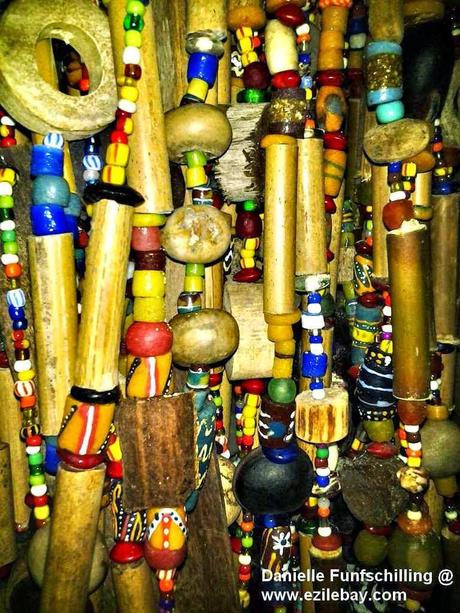 Beads from Ghana at Ezile Bay, one new curtains