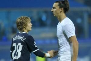 Le jeune Halilovic sert la main d'Ibrahimovic après Croatie-Suède