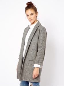 Asos- manteau oversize à carreaux - 87,61 euros