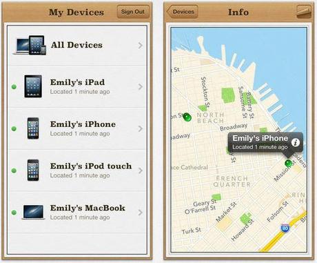 localiser mon iphone ios 7