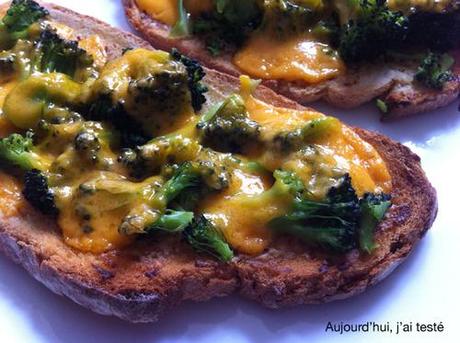 Aujourd'hui, j'ai testé –des tartines cheddar-brocoli