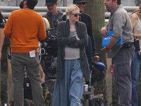 Dakota Fanning sur le set de 'Franny' à Philadelphie