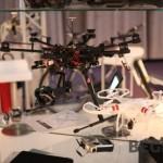 dji phantom avec hdr asv30v et dji s800 avec sur le stand sony 650x432 150x150 Les mini caméras et les drones sinvitent dans la production audiovisuelle