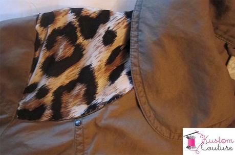 DIY Customisation d'une veste avec tissu léopard