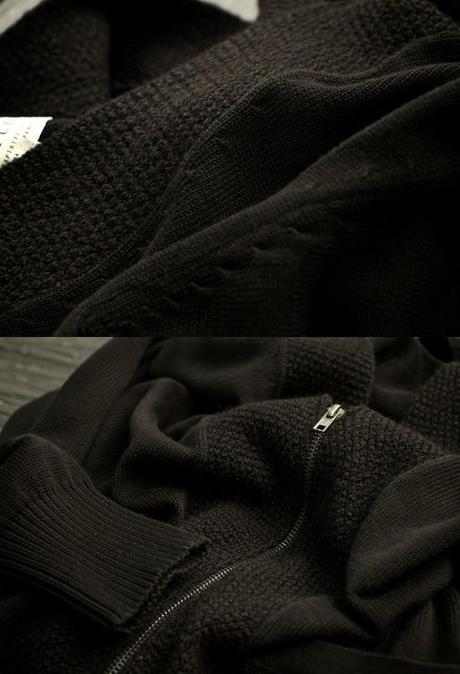 Saisissez les matières des pulls pour homme Cardigan en Coton et Alpaga doux et magnifique - Esmoquin