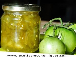 confiture de tomates vertes pas mixée