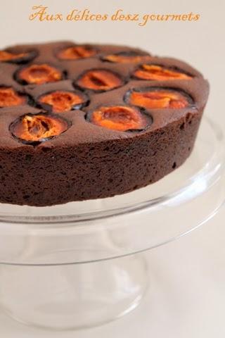 GÂTEAU AU CHOCOLAT ET AUX QUETSCHES