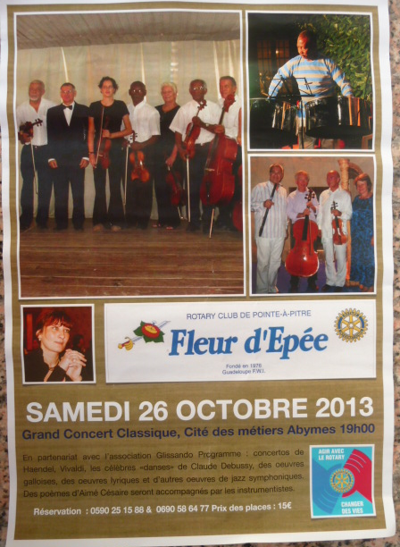 Très beau Concert organisé par le RC de PAP Fort Fleur d’Epée le 26 octobre 2013
