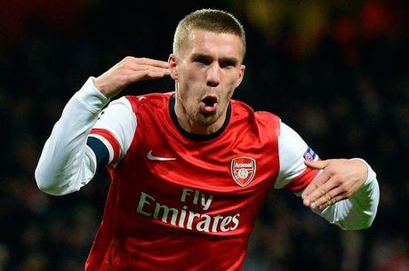Lukas Podolski scored sdfgvb345rt6y7
