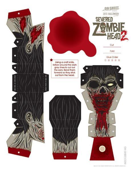 ‘Severed Zombie Head’ (2) by OH-SHEET