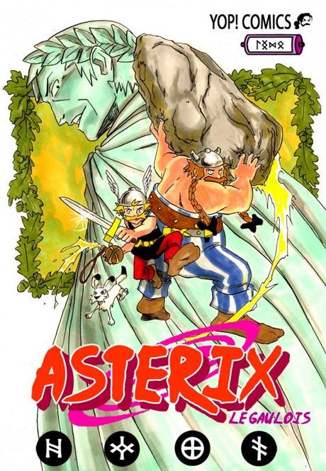 Il déssine Astérix à la manière de Naruto