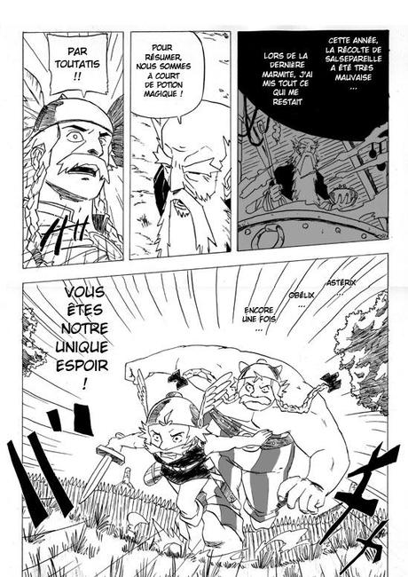 Il déssine Astérix à la manière de Naruto