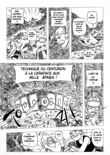 Il déssine Astérix à la manière de Naruto