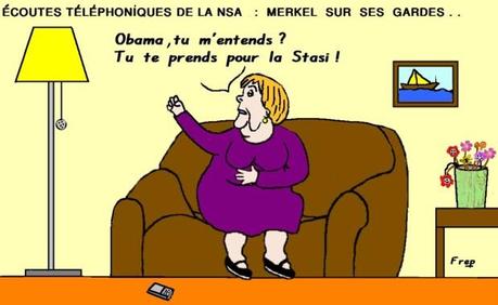 Merkel espionnée